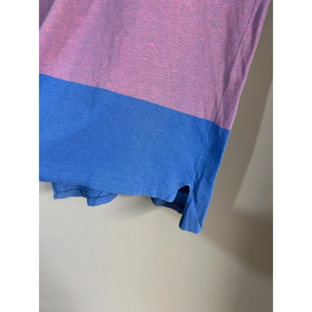 IZOD Men's Vintage Short Sleeve Polo Shirt Sz Medium Color Block Embroider Crest